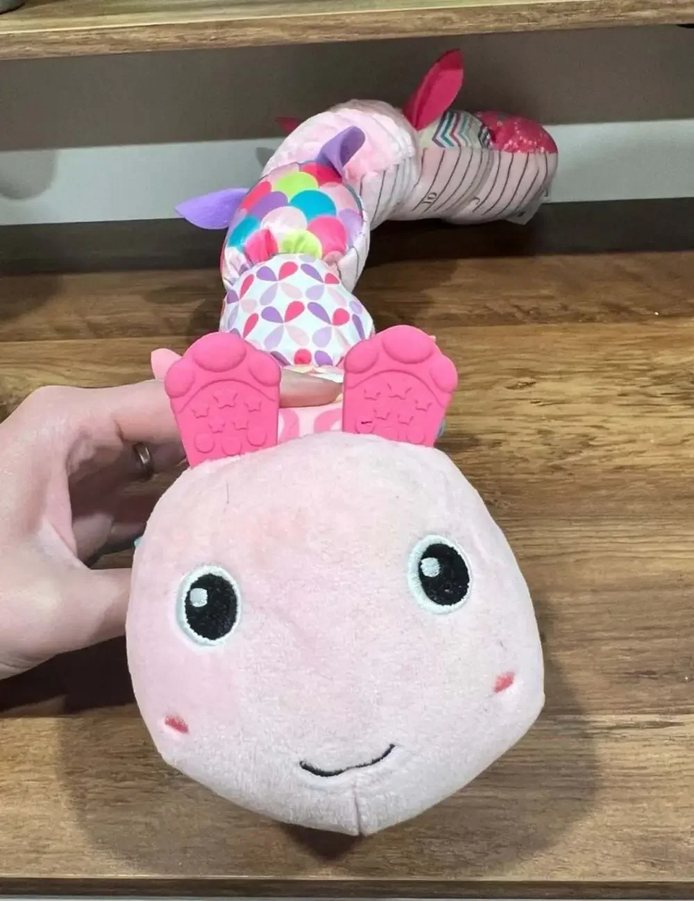 Sumobaby Baby Caterpillar Sensory Musical Plush Toy Pink Multicolored